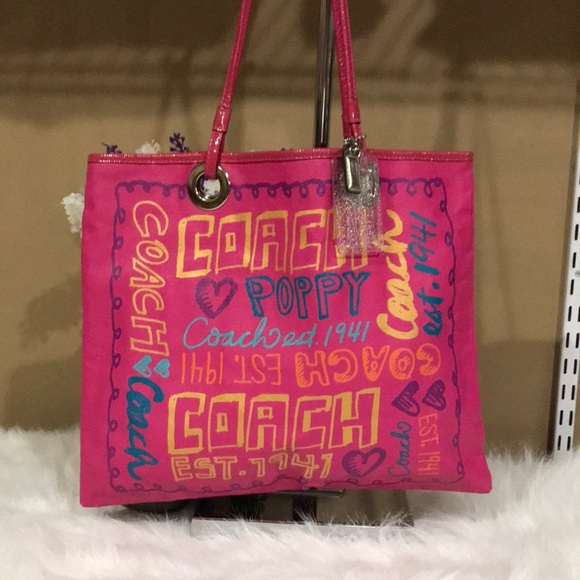 Coach Handbags - Rare Poppy Coach Tote Bag